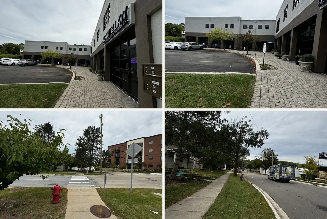 Photographs of the existing site in Ann Arbor