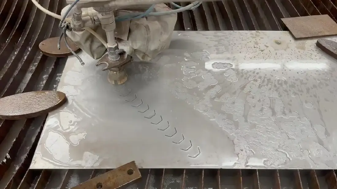 Waterjet in operation