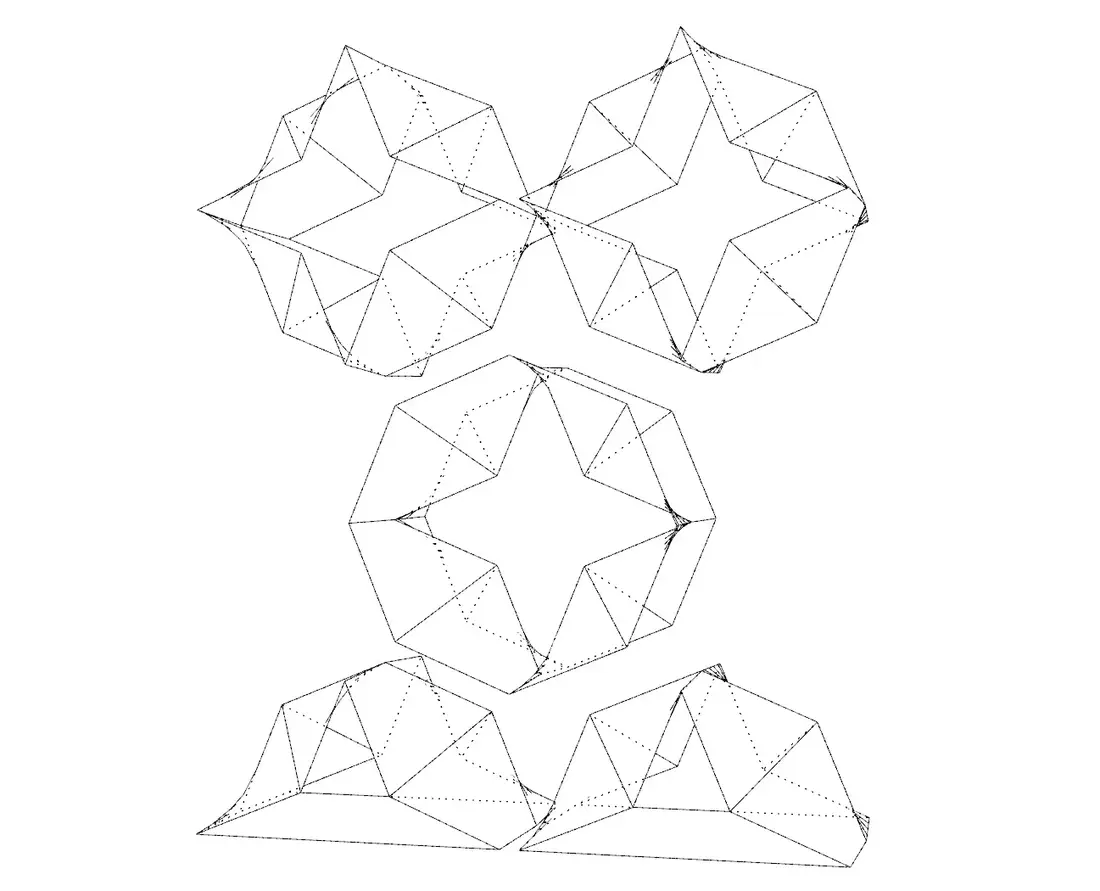 Folded Habitat — Wireframe — I